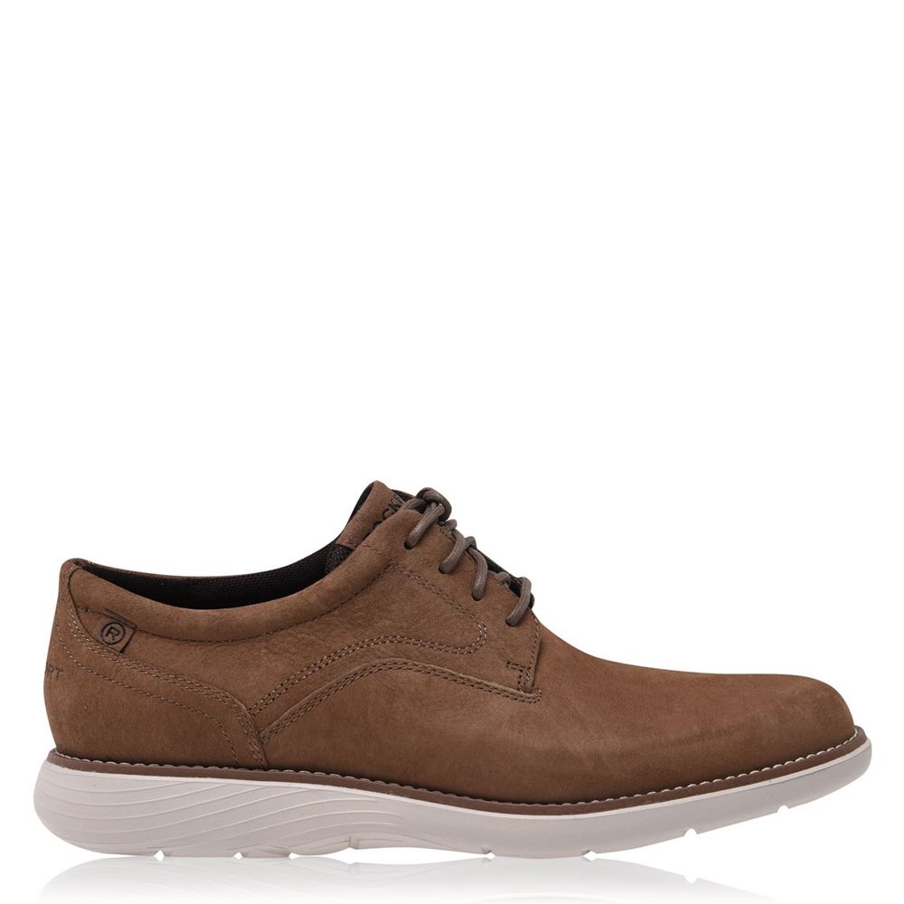 Sapatos Oxford Homem Rockport Garett Plain Toe Marrom,Portugal EKIBS-8156